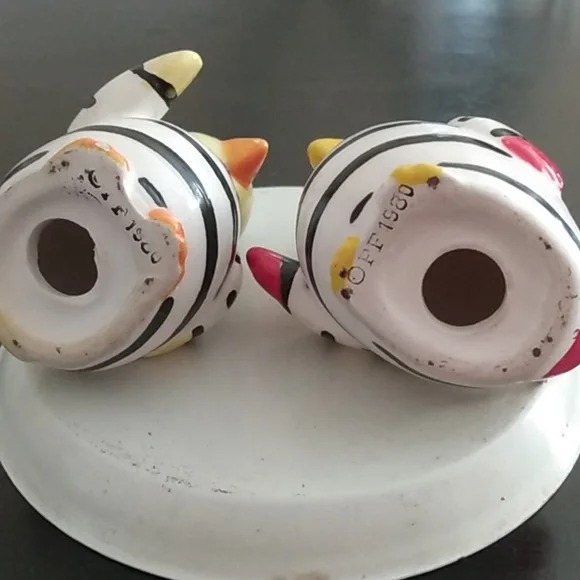 Vintage 1980 Fitz and Floyd Jailbird Salt and Pepper Shakers - Picture 4 of 8